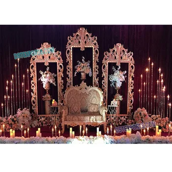 Indian Wedding Backstage Temple Panels Wedding Event Stage