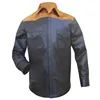 LEATHER SHIRT WITH UPPER SUEDE LEATHER CUSTOM MADE TO ORDER