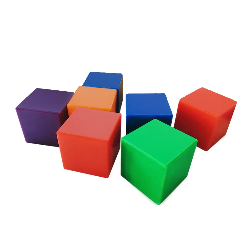 1 inch hollow plastic cube building block educational manipulative toys