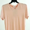 High Quality, Competitive Price, Fashionable Short Sleeve, Vee Neck, Curved Hem, Plain T-shirts from in Vietnam