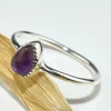 Plush Bezel Setting Purple Amethyst 925 Sterling Silver Ring, Fresh Silver Jewelry, Hot Sale Silver Jewelry