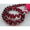 AAA+ 40 pcs 5-7 mm Briolette Faceted Onion Full 8 inch strand Natural Garnet