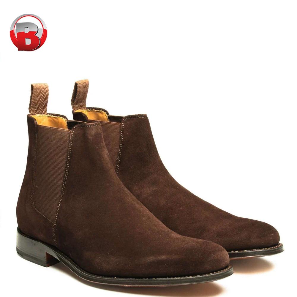 brown suede chelsea boots mens