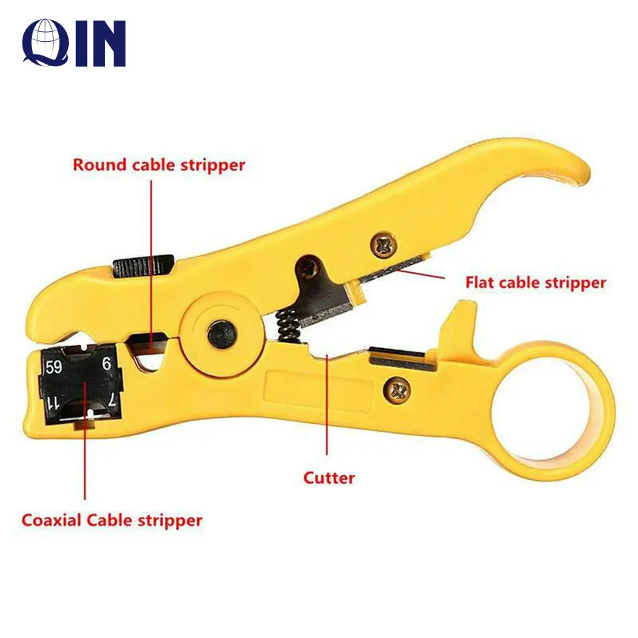 Speedy Coax Coaxial Cable Cutter Stripper Tool for RG6 RG59 RG7 RG11 Cat5/6e LE 
