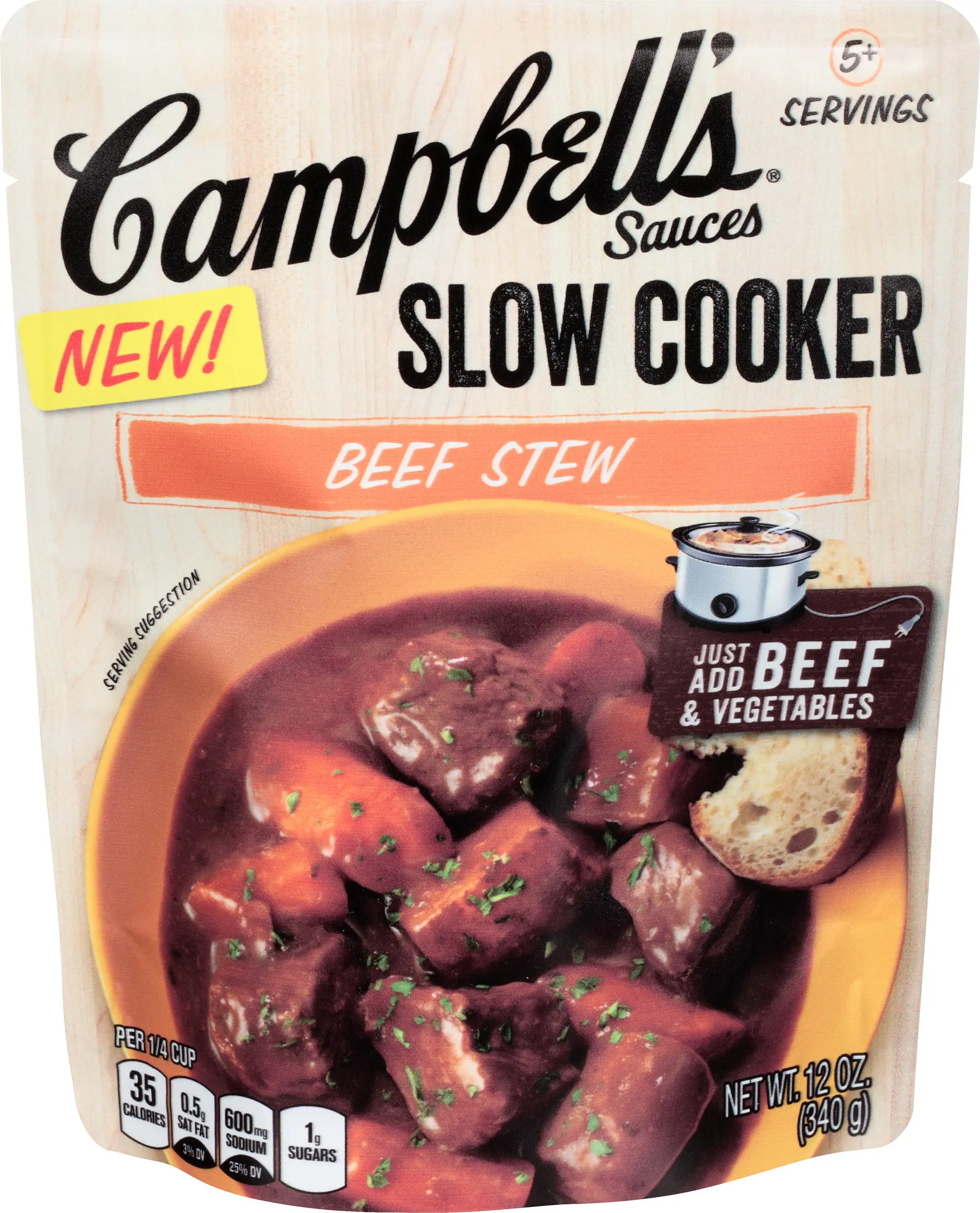 Buy Campbells Sauces, Slow Cooker, Beef Stew, 12 oz in Cheap Price on ...
