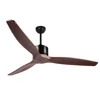 Modern Simple Style Decorative Wood Energy Saving Remote Control Ceiling Fan With Lamp