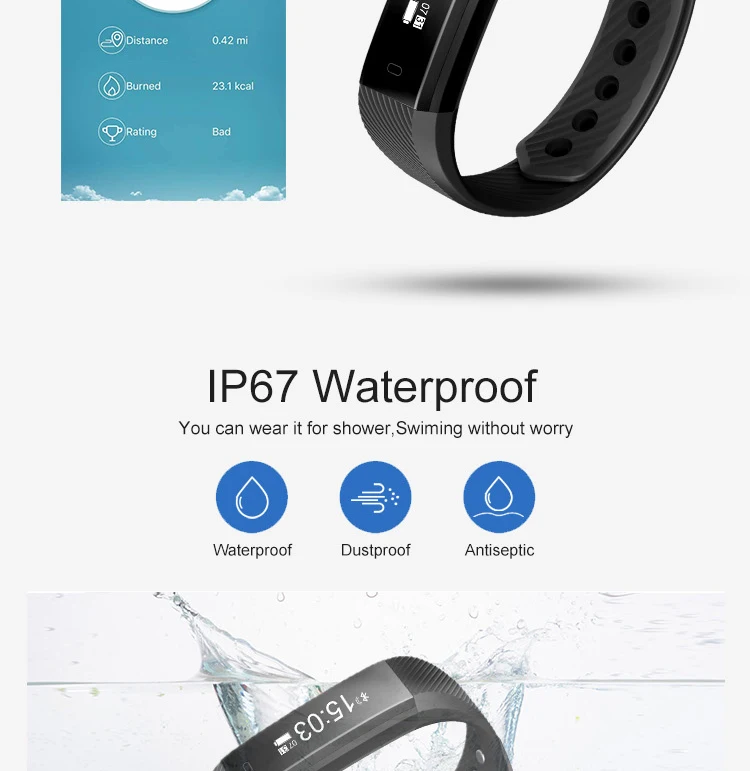Trending Products Amazon 2018 Ip67 Waterproof Smart Watch Fitness