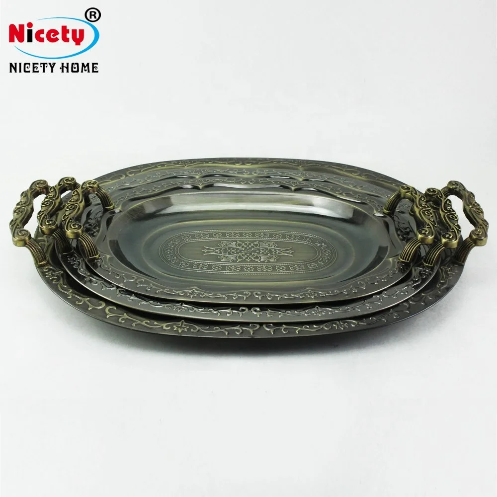Wholesale Antique Vintage Metal Serving Traysmetal Fruit Tray Buy