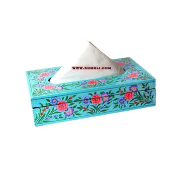 hand painted tissue box cover