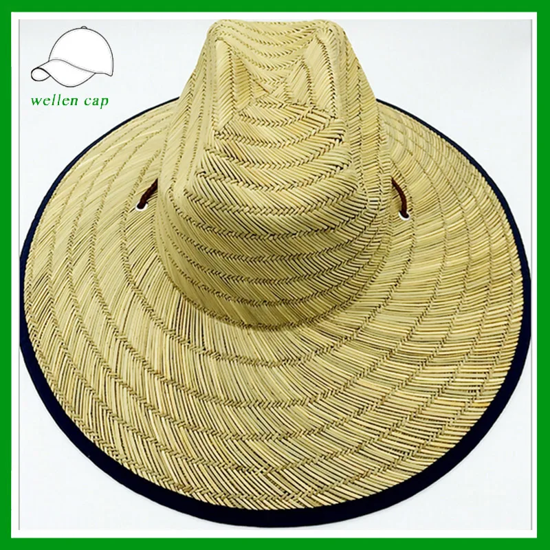 wide brim lifeguard straw hat