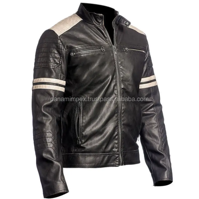 Men/'s vieilli Motor Vintage Motard Rétro moto cafe racer leather jacket