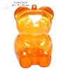 100% food grade rigid texture clear plastic bear shape candy container