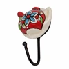 Hand Crafted Kettle Shaped Wall Hanging Utility Robe Key Coat Hook Decorative in Colorful Ceramic Art