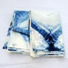 Hand dyed shibori soft cotton fabric wholesale indigo blue bandhani sewing material