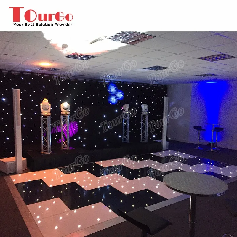 Tourgo Night Club Bar Glass Infinity Mirror 3d Led Dance Floor Panels