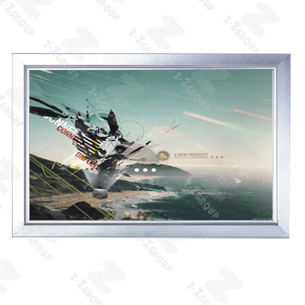 Custom Poster Picture Frames Wholesale Display Aluminum Slim Snap Frame LED Backlit Light Box