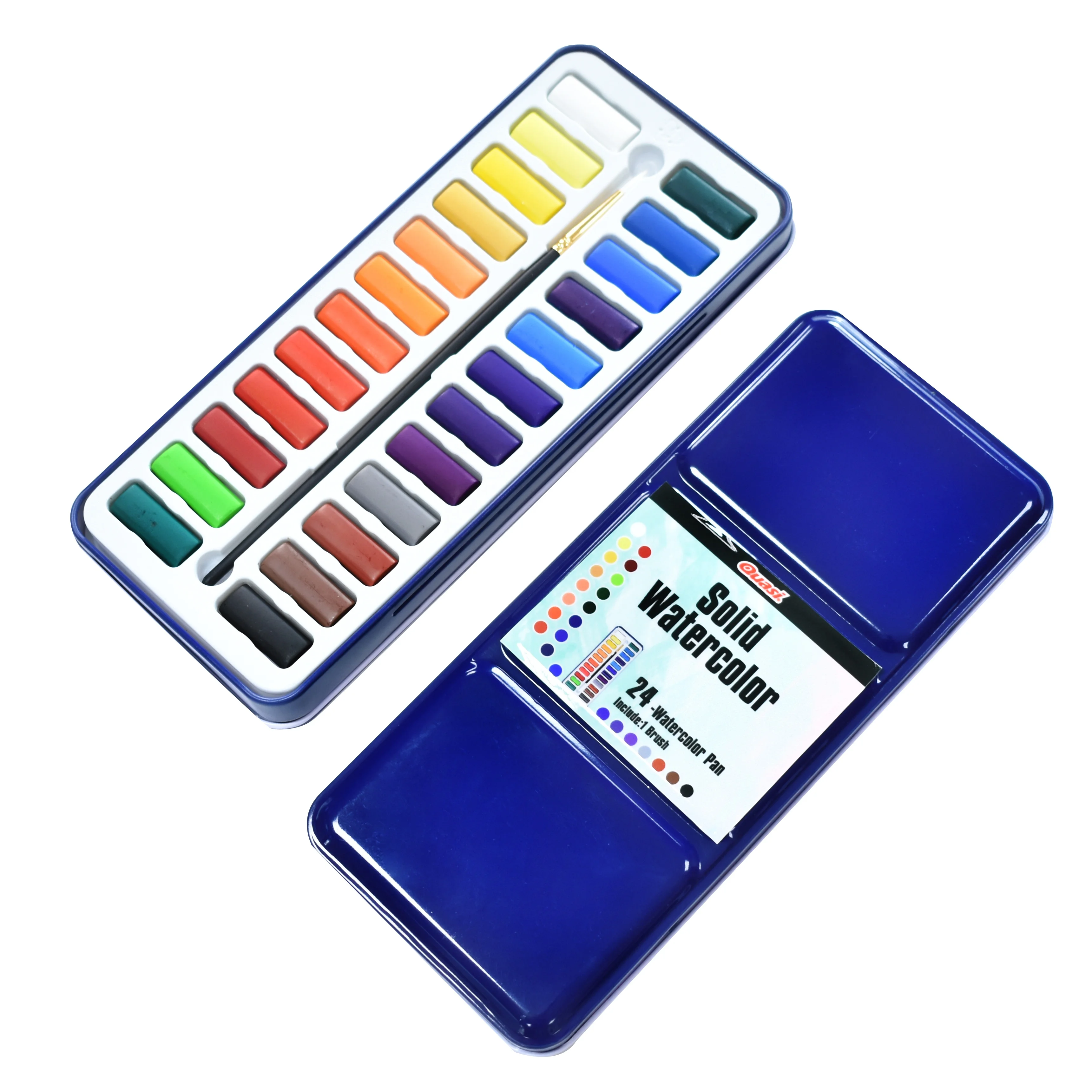 1 件套刷,24 艺术家固体滤饼水彩颜料