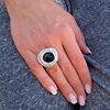 Vintage Natural Onyx Stone Handmade Ring For Women Wire Wrap Jewelry Rings
