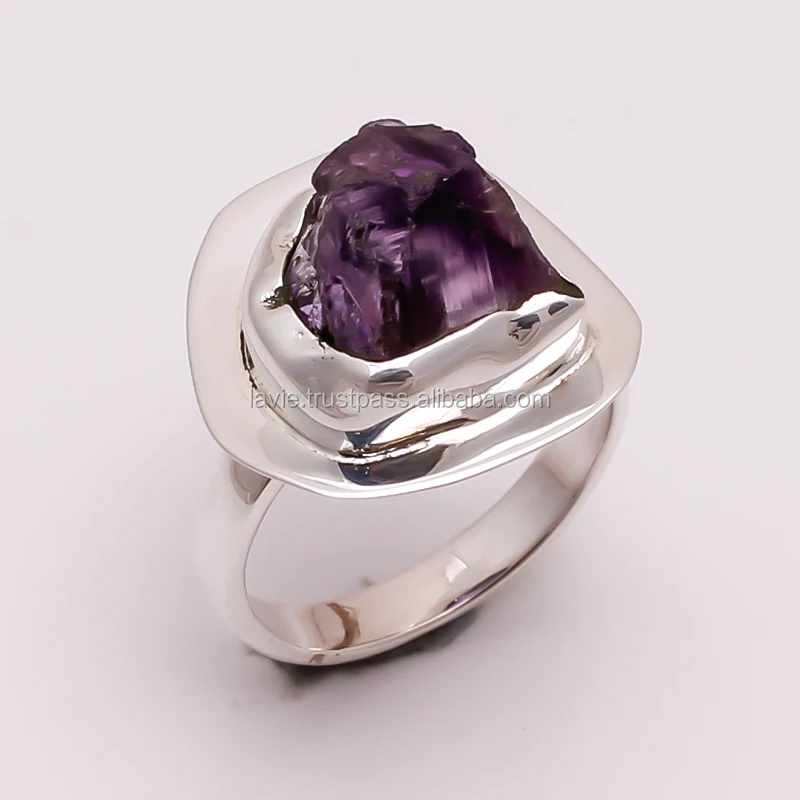 Natural Rainbow Calsilica Stylish Jewelry Solid 925 Sterling Silver Ring Size 11