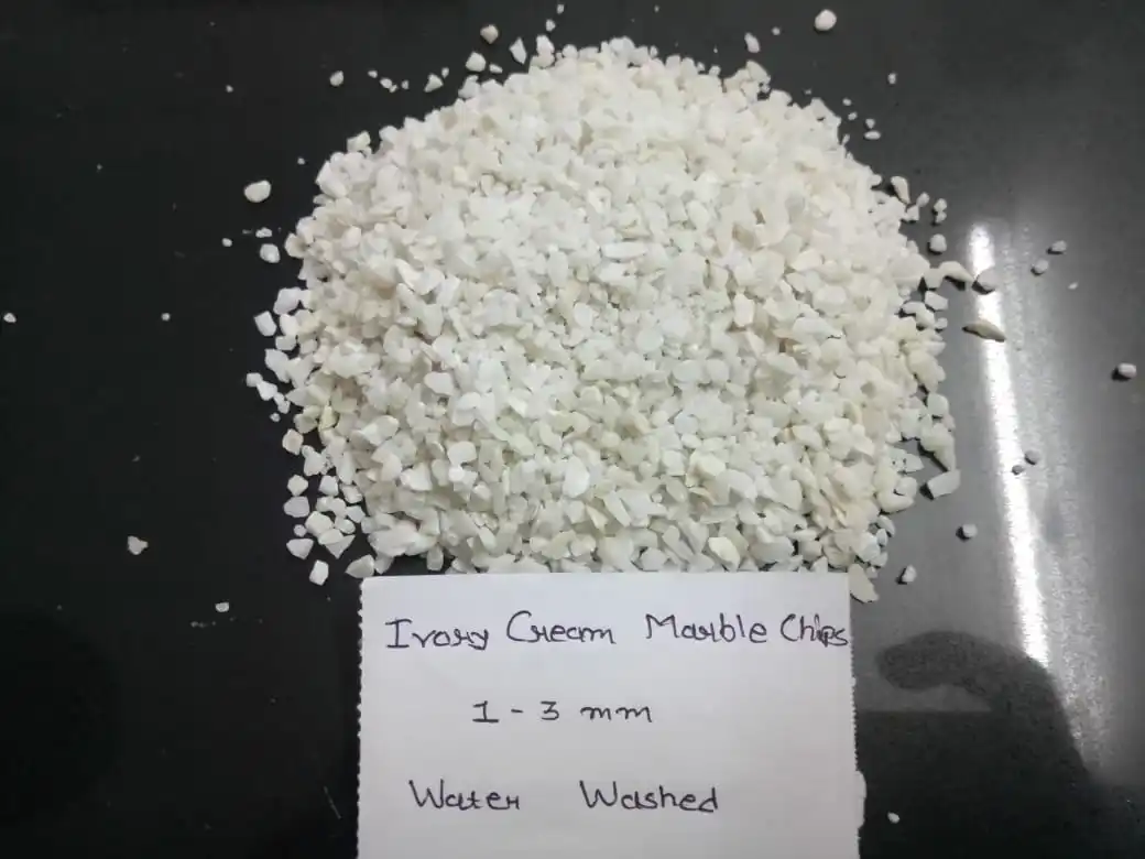 ivory marble chips