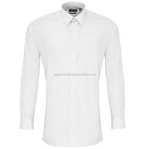 Unisex Long Sleeve Fitted Poplin Work Shirt Unisex Long Sleeve Fitted Poplin Work Shirt