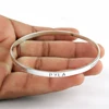 Pure simple design bangle handmade plain silver jewelry 925 sterling silver jewellery wholesale online store