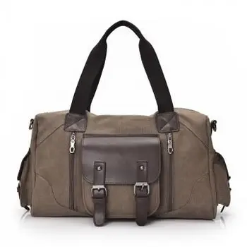 canvas and leather travel bag