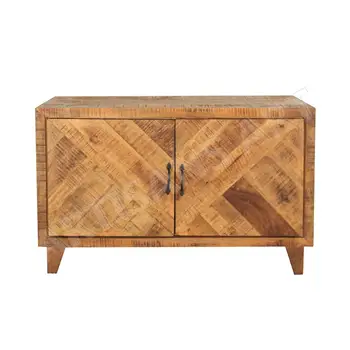 Mid Centuary Modern Solid Wood Parquet Shoe Cabinet Vintage