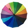 27" auto open metal frame good quality 16 ribs rainbow umbrella