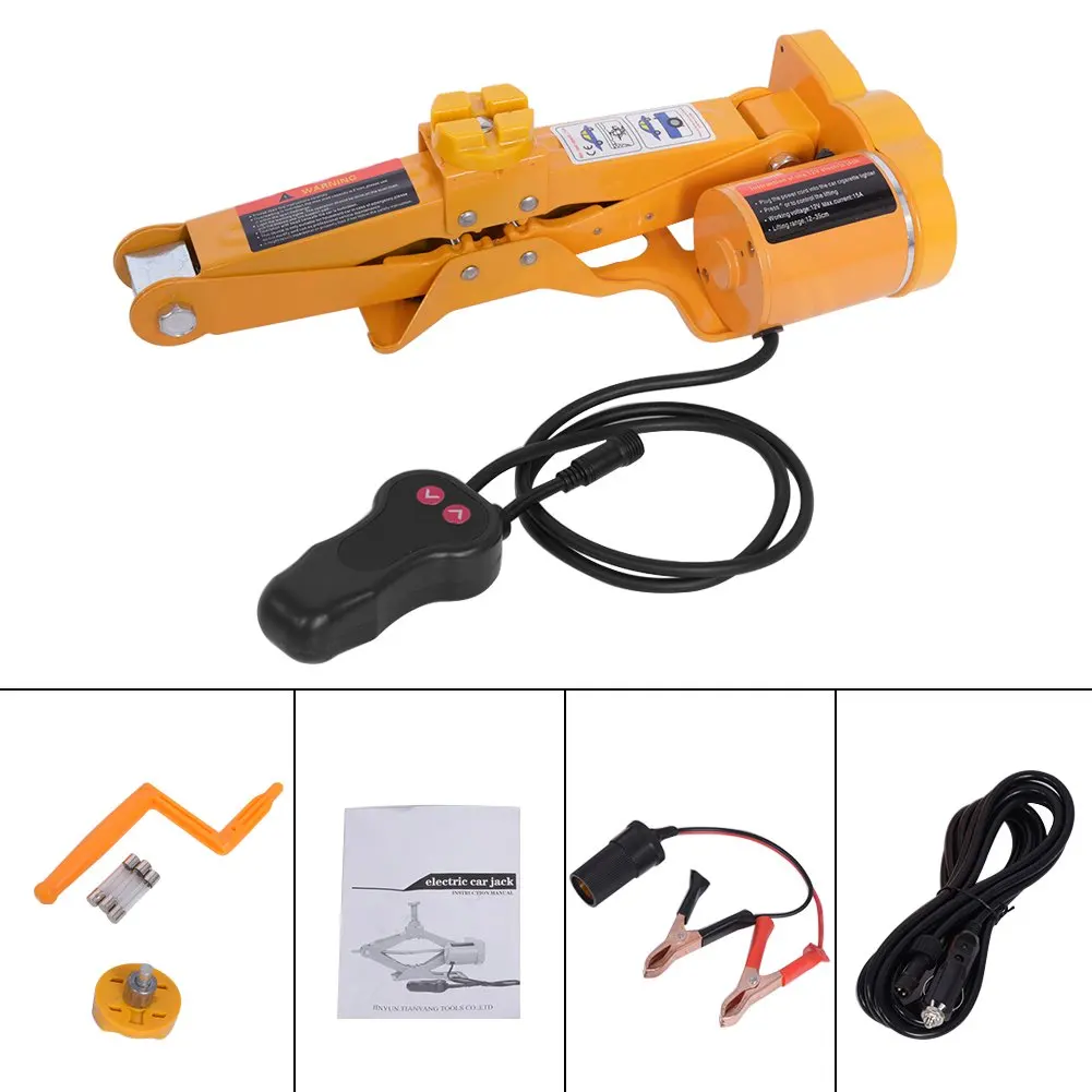 3Ton 12V DC Electric Lifting Jack Vehicle Automotive Scissor Jack for SUV Van Garage Emergency Equipment Electric Car Scissor Jack
