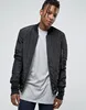 Custom lightweight running plain black bomber jacket men