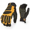 Heavy Utility Mechanic Safety Work Gloves TPR Protector Anti Vibration Impact Gloves For Oil & Gas Field