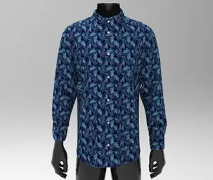 shirt man plumage pattern digital print made in italy 100% cotton shirt man plumage pattern digital print made in italy 100% cotton