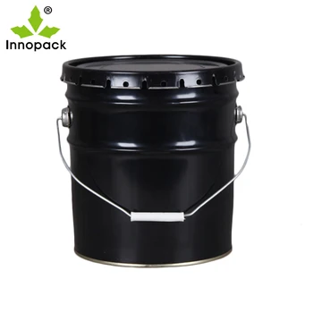 Download 10l Black Tin Pail/bucket For Chemical/paint Packing - Buy ...