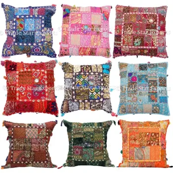 Capa De Almofada Patchwork Indiana-Base Cor Rosa