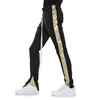 Custom Black 100% Cotton Casual Black Track Pants Men