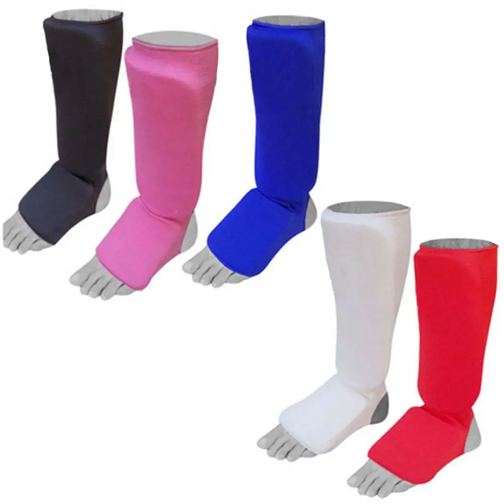 Customize Elastic Shin Guard Kick Boxing Shin Protectors Foot Pads Shin