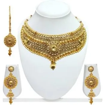 Polki Meena Kundan Necklace Sets~ Gold 