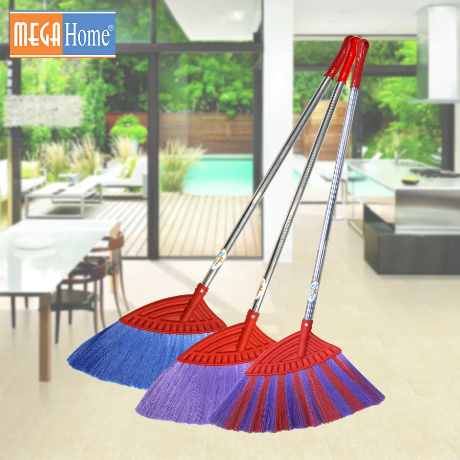 Megahome Long Handle Soft Plastic Broom For Home And Office Buy Long