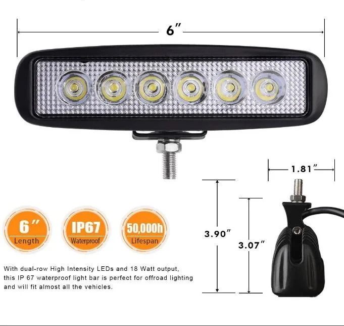 Off Road 18w Best Automotive Work Light Led Floodlights Lights For