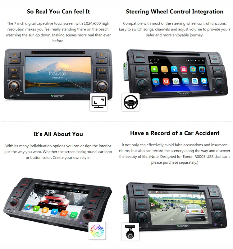 Eonon Ga8150a For Bmw E46 Android 7.1 Octacore With 2gb Ram 7 Inch Car