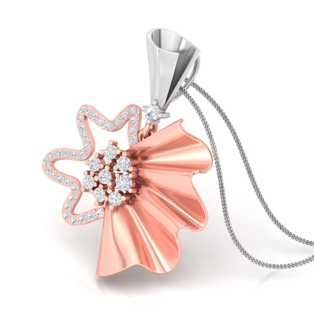 Round Real Diamond Pendant Without Chain At Best Wholesale Price Buy