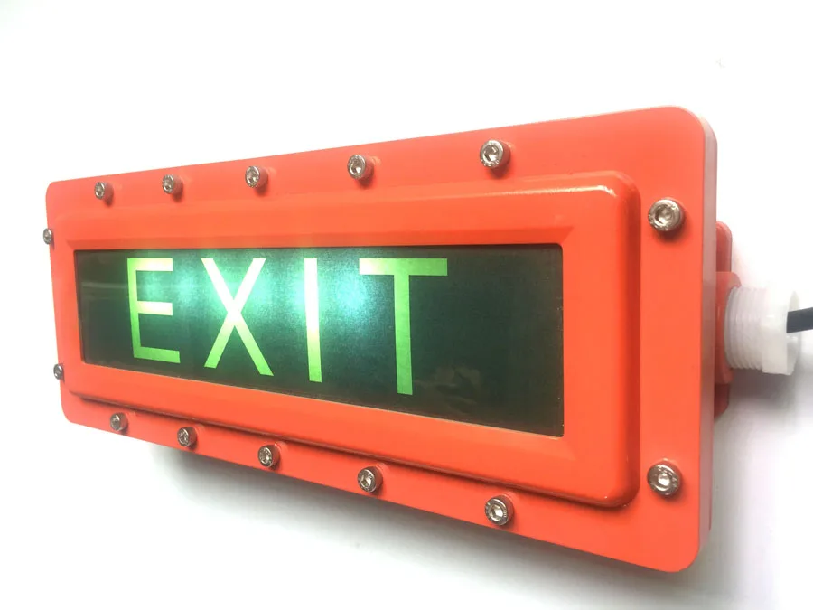 Dangerous Areas Emergency Light Led Exit Sign 5w For Hazardous Locations Ip66 3 Hours Run
