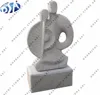 White Marble Sculpture Modern Art Status