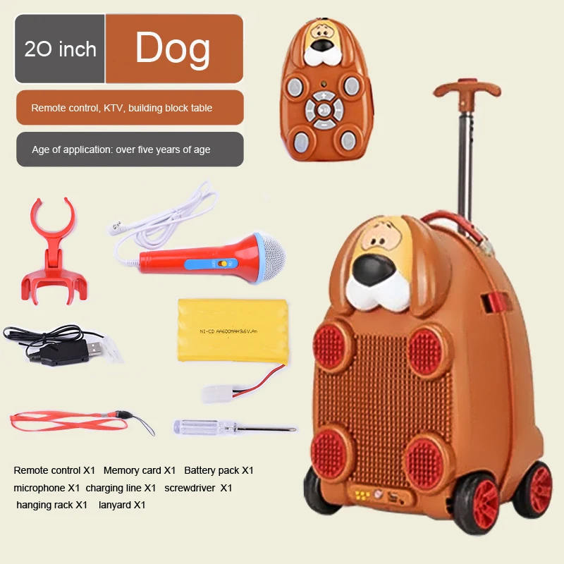 Children's suitcase with trolley wholesale remote control toys can be loaded children's luggage cartoon children's suitcase