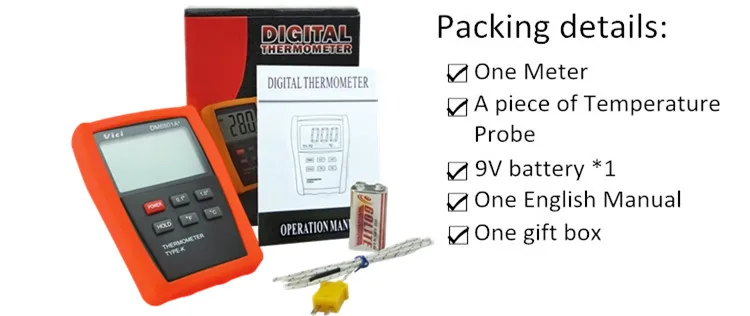 Vici Dm6801a+ High Accuracy Digital Thermometer Manual - Buy Digital