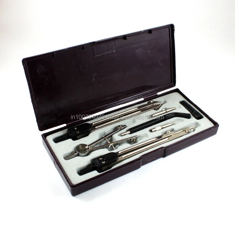 High Quality Selling Brown Engineering Technical Drawing Instrument Geometry Box Set 7