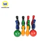 Durable wood bowling set indoor sport for family