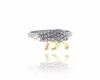 Pave Diamond Mid Ring, Wholesale 925 Sterling Silver Bear Design Ring Jewelry