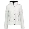 White Winter Women Quilted Hooded Jacket